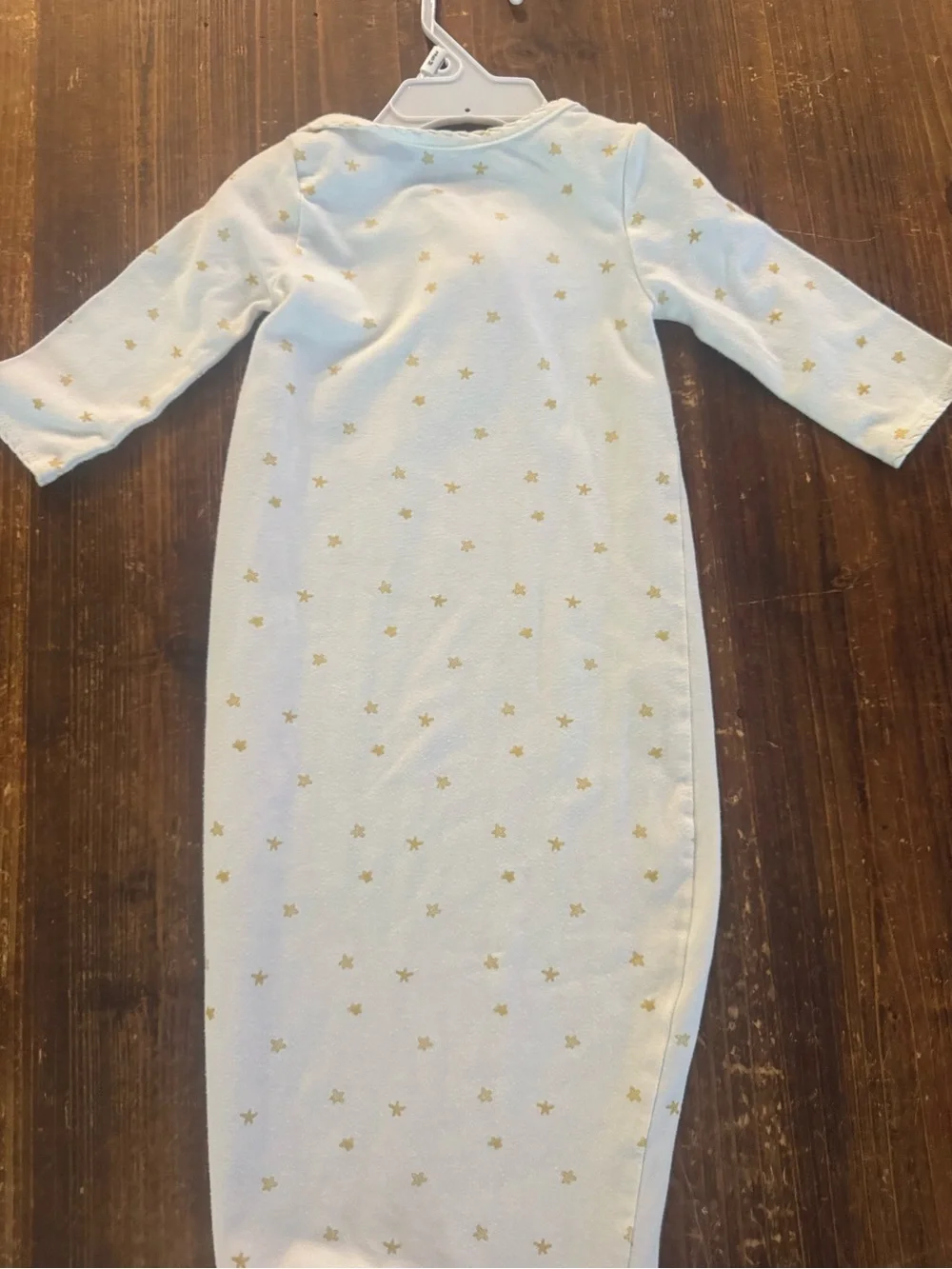 Mud Pie White Knit One-Piece with Gold Stars and Mermaid Applique